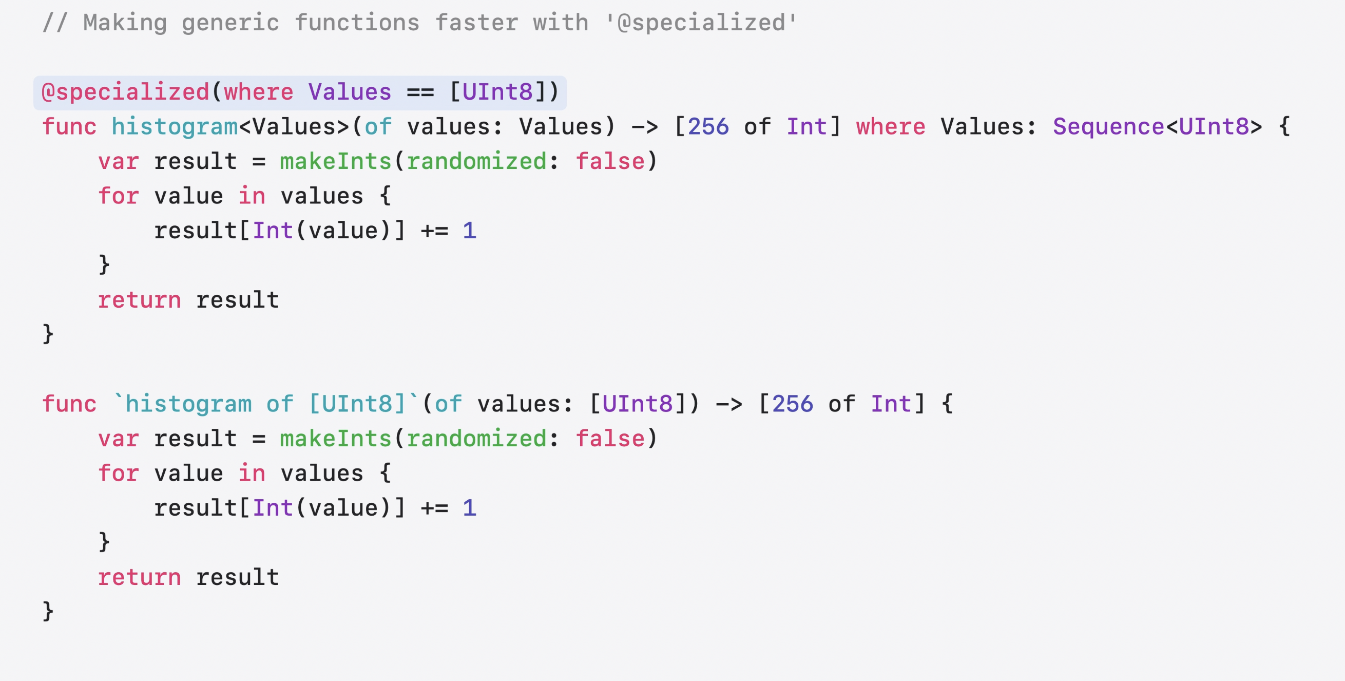 Explicit specialization