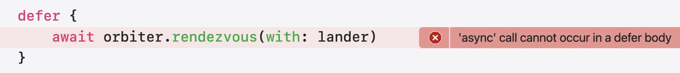Async in defer — before
