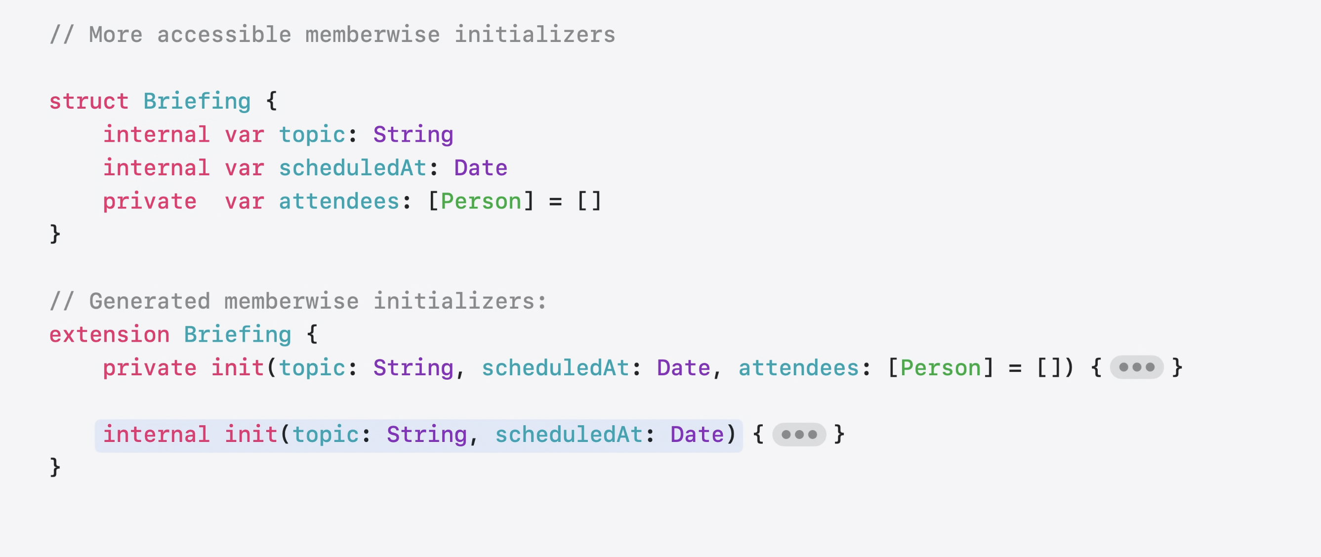 Compiler-generated initializers