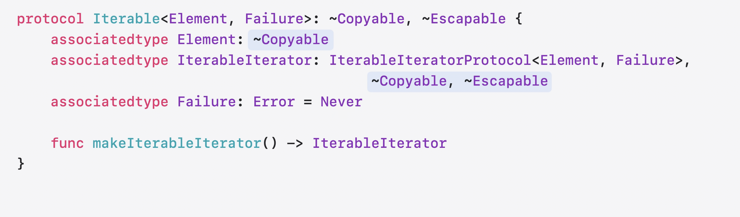 Noncopyable associated types
