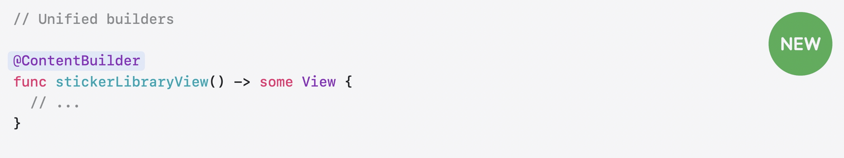 Unified @ContentBuilder