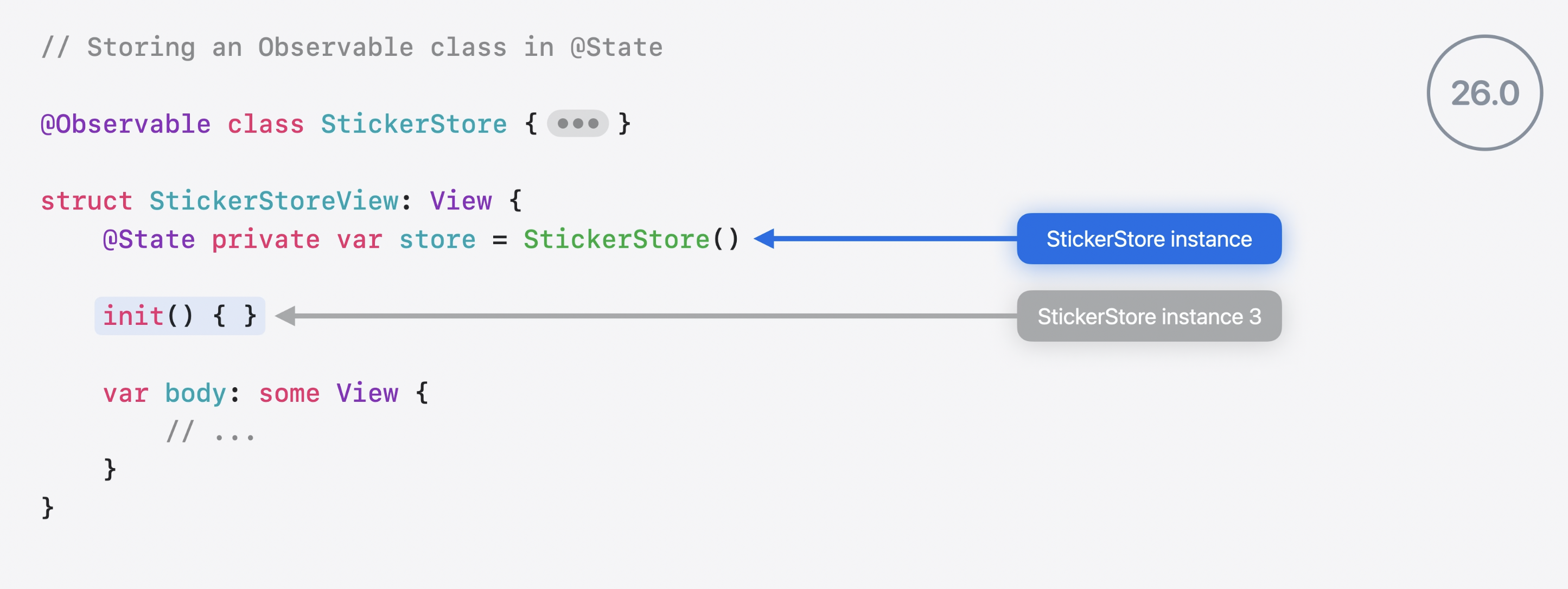 Storing Observable in @State — before
