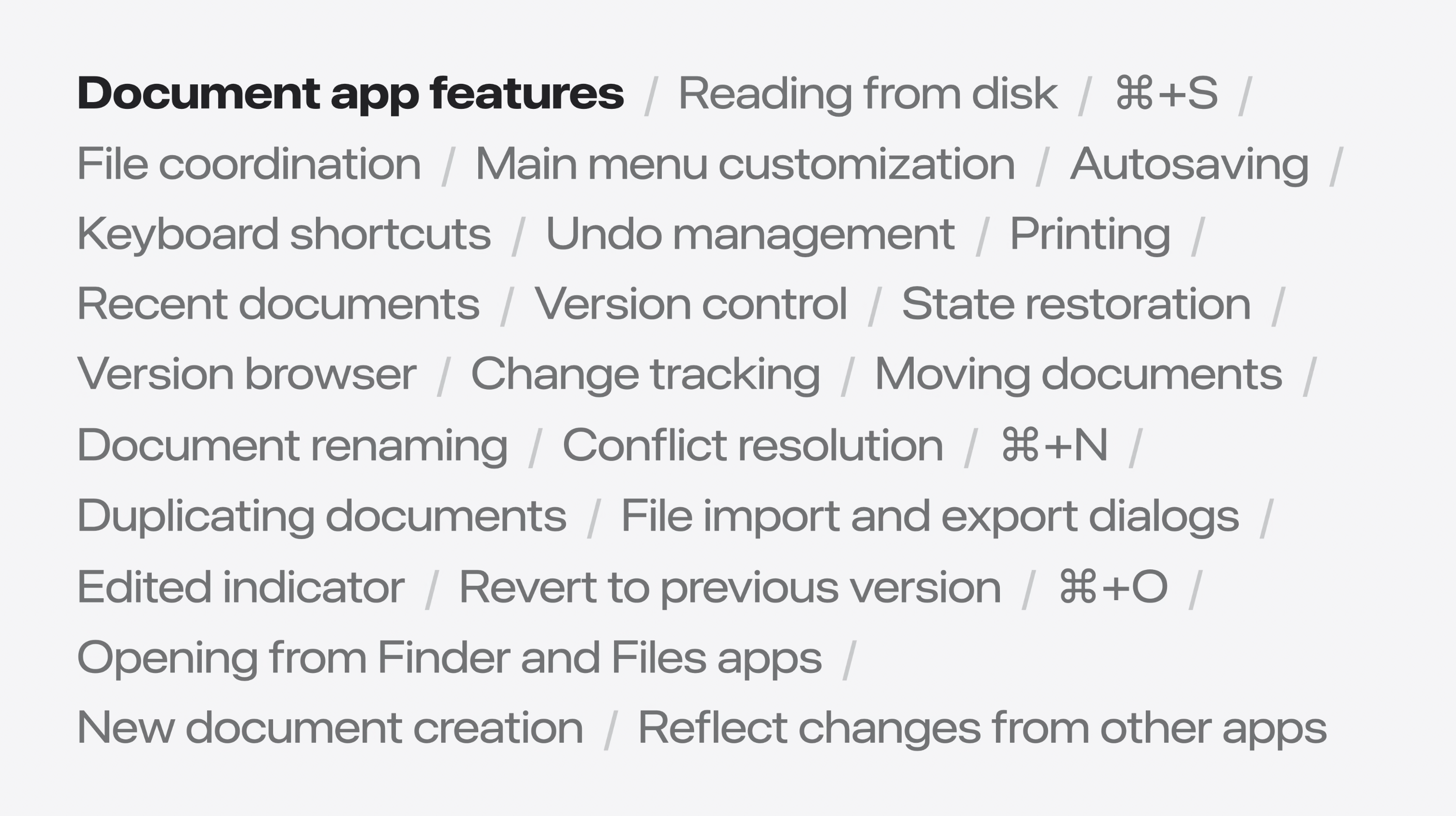 Document app new features overview