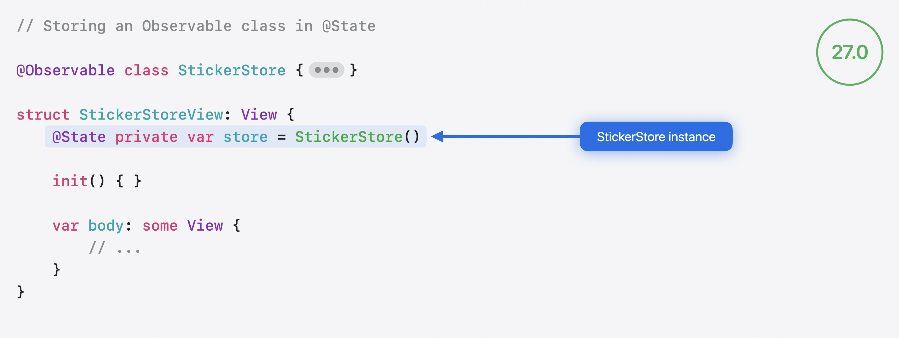 Storing Observable in @State — after