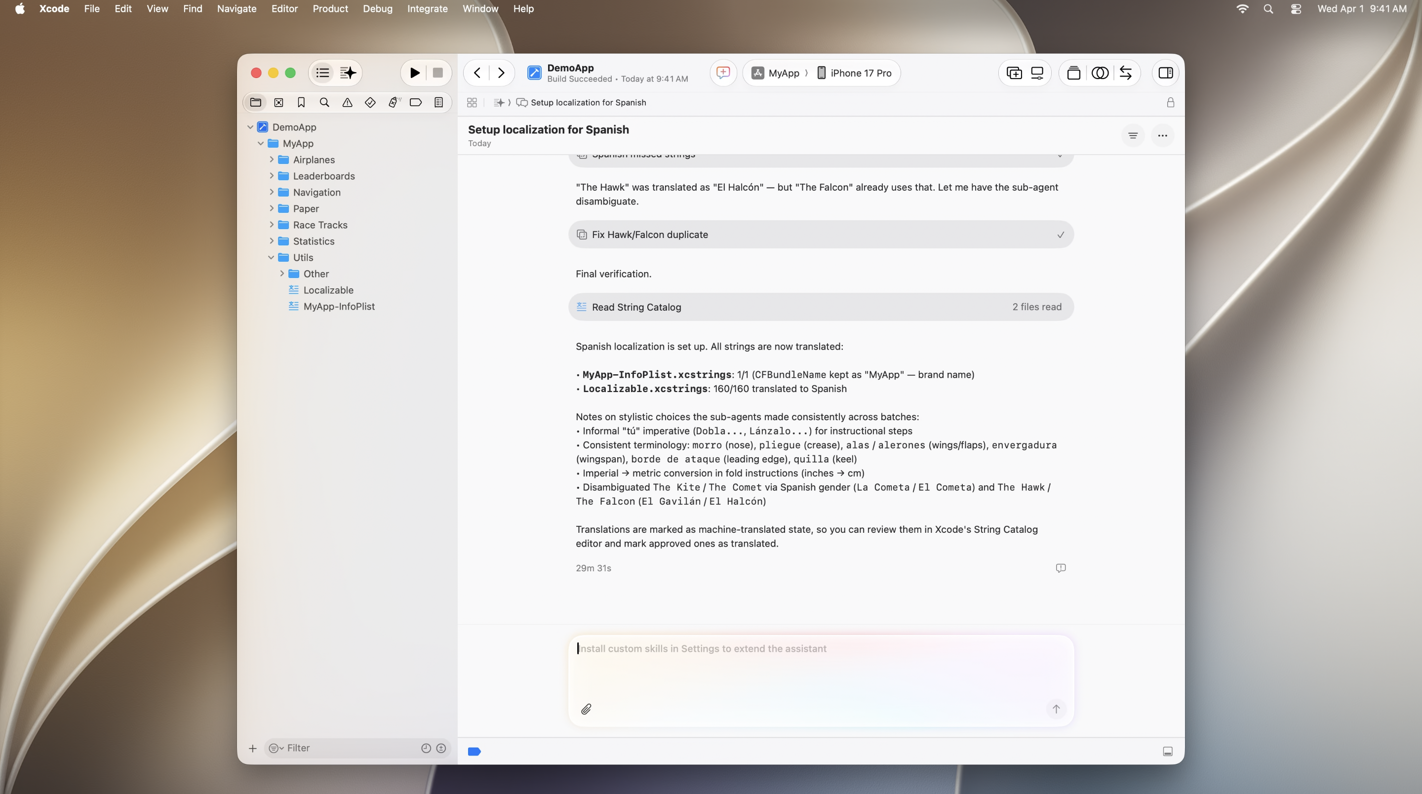 Generating localization dictionaries