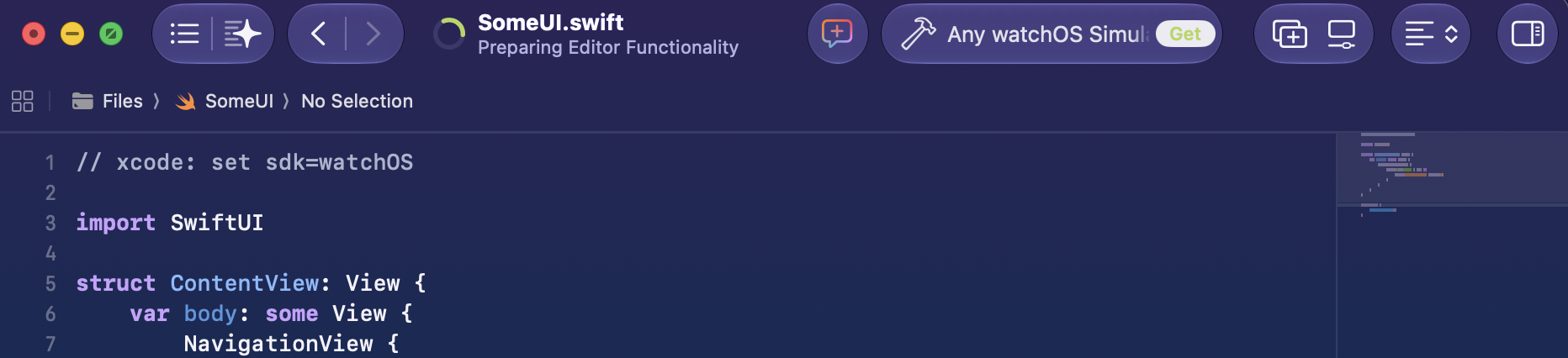 Running the single-file workspace