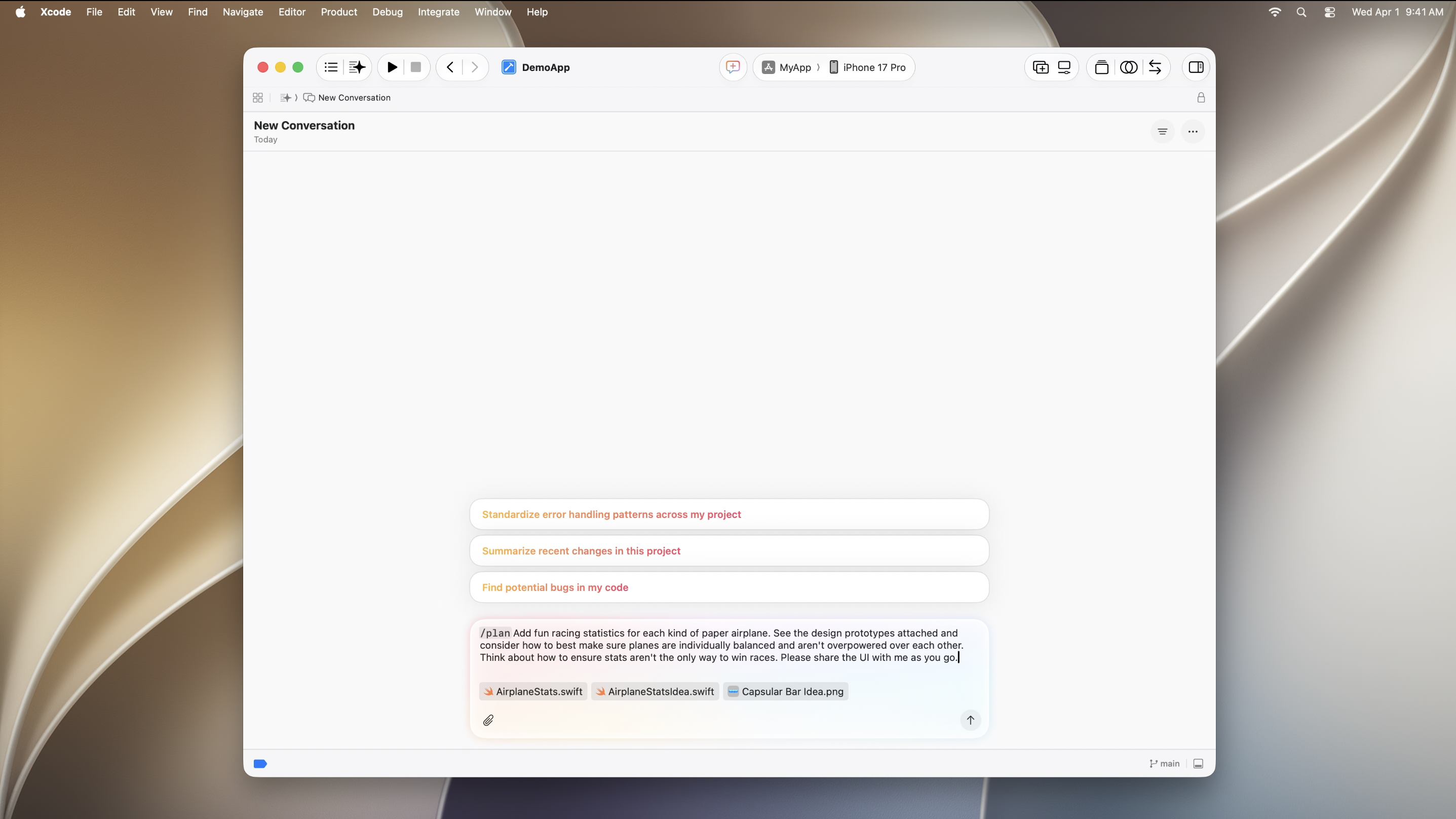 AI sidebar as a full editor view